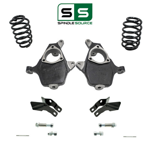 2"/4" Spindle Drop Kit + Extenders & Air Rods FOR 07-14 Tahoe Yukon Escalade