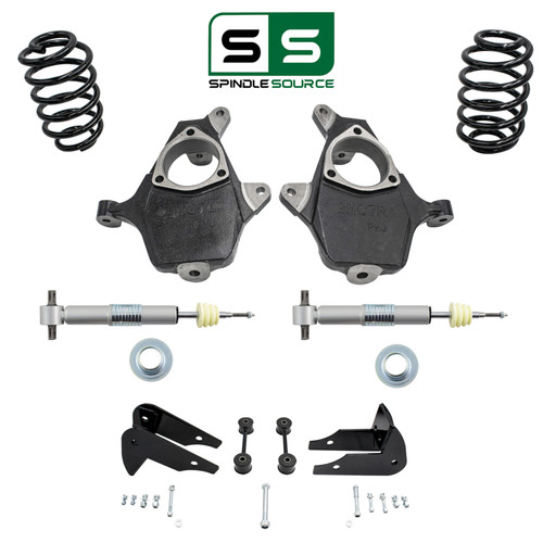3-4"/5" Adjustable Spindle & Strut Drop Kit FOR 07-14 Chevy Tahoe GMC Yukon