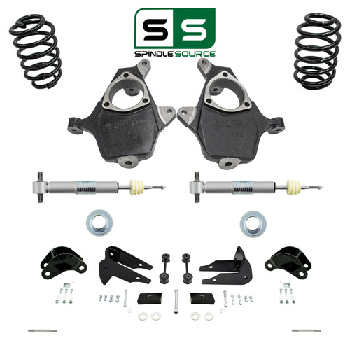 3–4"/6" Adjustable Spindle Strut Drop Kit + Extenders + Rods FOR 07-14 GM SUV