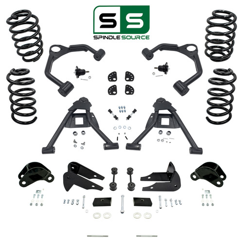 5"/6" Coil & Control-Arm Lowering Kit + Extenders/Rods FOR 07-14 Chevy GMC SUV