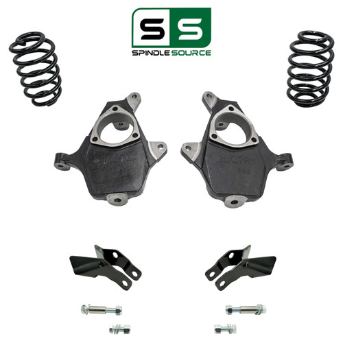 2"/4" Spindle Drop Kit + Rear Extenders FOR 07-14 Chevy Tahoe GMC Yukon Escalade