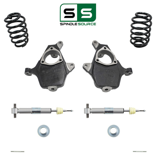 3-4"/3" Spindle Strut Drop Kit + Air Rods FOR 07-14 Tahoe Yukon Escalade