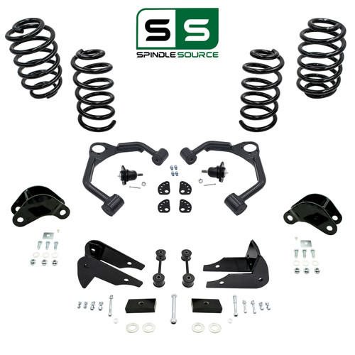 3"/5" Coil & Arm Lowering Kit + Extenders FOR 07-14 Chevy Tahoe GMC Yukon