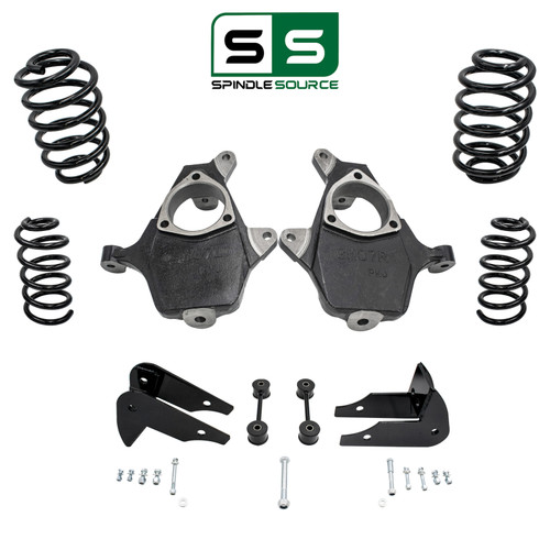 4"/5" Coil + Spindle Lowering Kit FOR 07-14 Chevy Tahoe GMC Yukon Escalade