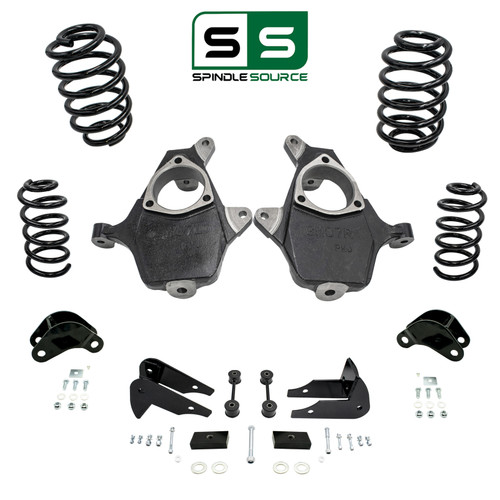 4"/5" Coil + Spindle Lowering Kit + Extenders FOR 07-14 Chevy Tahoe GMC Yukon