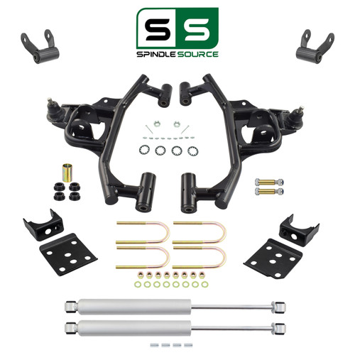 3" / 5" Drop Control Arm + Flip + Shocks+ Shackle Fits 15-20 Ford F-150 F150 2WD