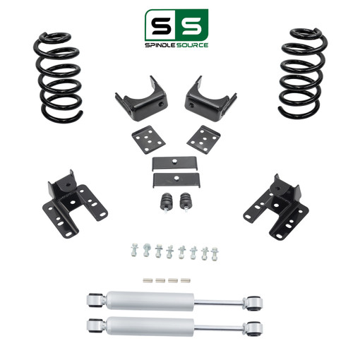 2/5-6 Coil Drop Kit + Rear Shocks 07-13 Chevy Silverado GMC Sierra 1500 V6