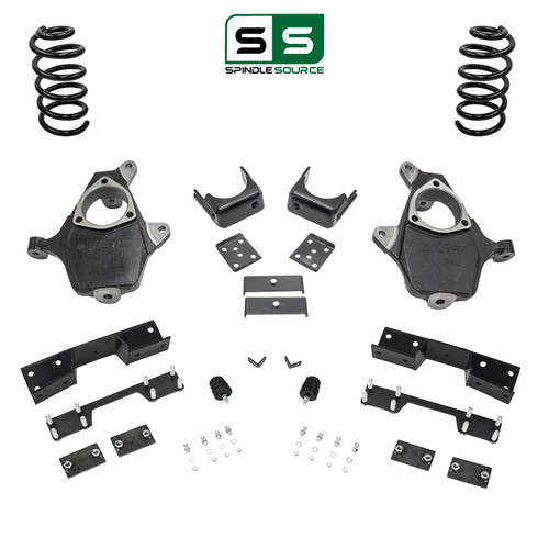 5/7 Spindle Coil Drop Kit + C-Notch 07-13 Chevy Silverado GMC Sierra 1500 V6