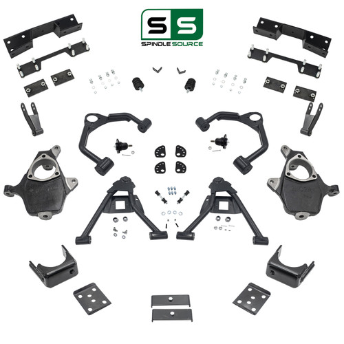 6/8-9 Control Arm Spindle Drop Kit + C-Notch 07-13 Silverado Sierra 1500