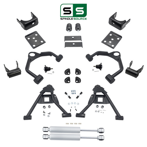 4/6 Control Arm Drop Kit Shocks 14-16 Cast Silverado Sierra