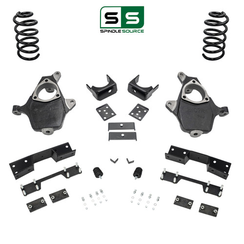 5/7 Spindle Coil Drop Kit Notch 14-16 Cast Silverado Sierra V6