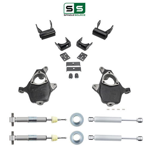 2.5-4/6 Spindle Strut Drop Kit Shocks 14-16 Silverado Sierra
