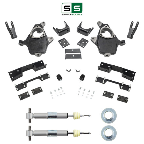 2.5-4/8-9 Spindle Strut Drop Kit Notch 07-13 Silverado Sierra