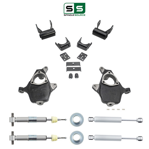 2.5-4/6 Spindle Strut Drop Kit Shocks 07-13 Silverado Sierra