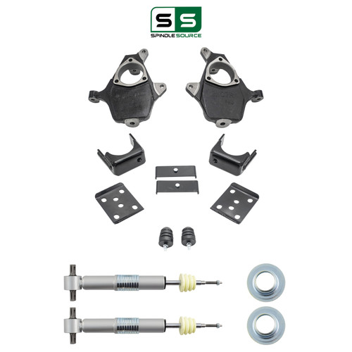 2.5-4/7 Spindle Strut Drop Kit 07-13 Silverado Sierra