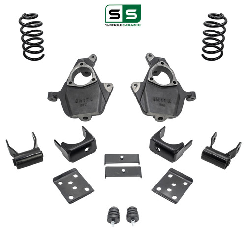 3/6 Spindle/Coil Lowering Kit 14-18 Chevy Silverado GMC Sierra 1500 V8 2WD/4WD