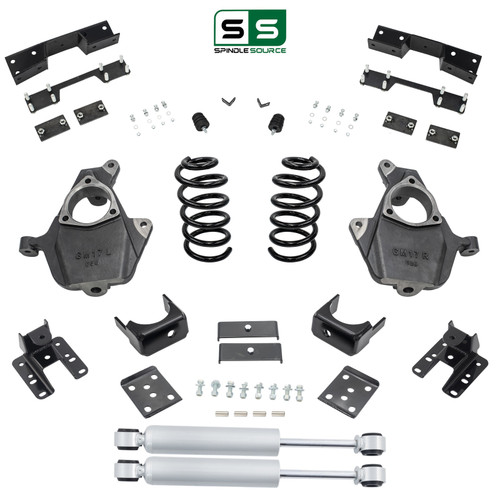 4/5-6 Spindle/Coil Lowering Kit Shocks Notch 2014-2018 Silverado Sierra 1500 V8