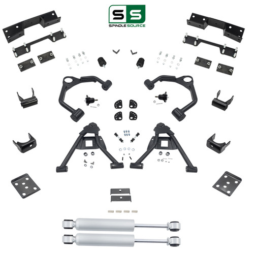 4/6 Arms Lowering Kit Shocks Notch 14-18 Chevy Silverado GMC Sierra 1500 2WD/4WD