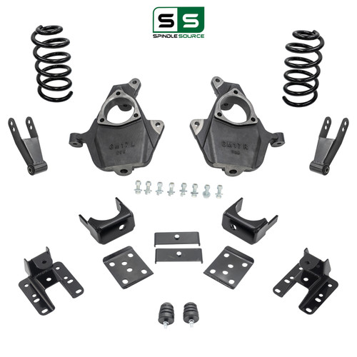 3/3-4 Spindle/Coil Lowering Kit 14-18 Chevy Silverado GMC Sierra 1500 V8 2WD/4WD