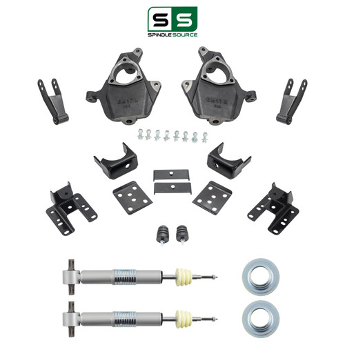 2.5-4/3-4 Spindle/Strut Lowering Kit 2014-2018 Silverado Sierra 1500 2WD/4WD