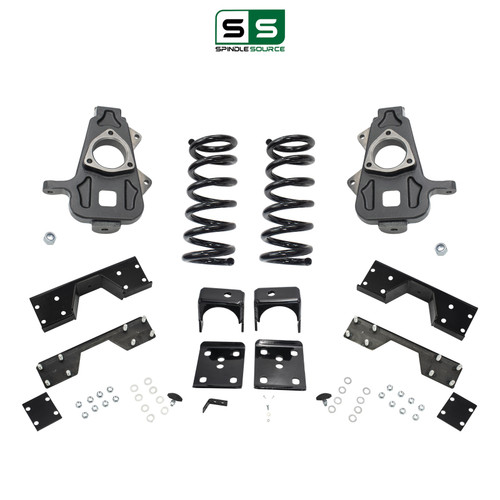 4"/6" Spindle Coil Drop Lowering Kit + C-Notch FOR 02-08 Dodge Ram 1500 2WD V8