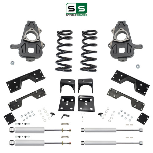 4"/6" Spindle Coil Drop Kit + Shocks + C-Notch FOR 02-08 Dodge Ram 1500 2WD V8