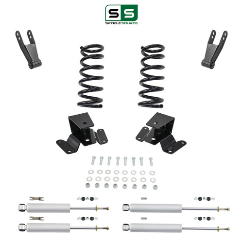 3/3-4 Coils Lowering Kit with Front and Rear Shocks for 1997-2003 Ford F-150 2WD V8