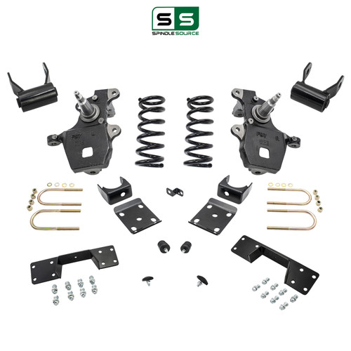 3/5 Spindles + coils Lowering Kit and C-Notch for 1997-2003 Ford F-150 2WD V8