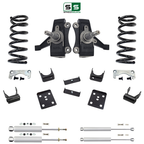 4/5 NTW Spindle Coil Drop Kit 95-99 Chevy Tahoe 95-97 Yukon 2-Door 2WD V8 Shocks