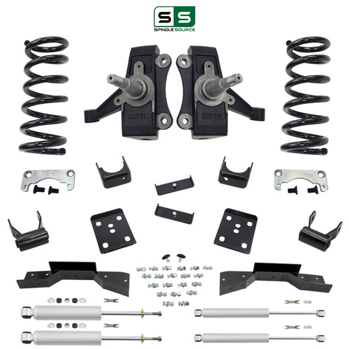 4/5 NTW Spindle Coil Drop Kit 95-99 Tahoe 95-97 Yukon 2WD 5.7L V8 Shocks C-Notch