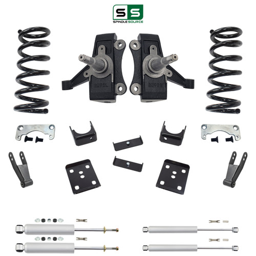 5/7-8 NTW Spindle Coil Drop Kit 95-99 Chevy Tahoe 95-97 Yukon 2WD 5.7L V8 Shocks