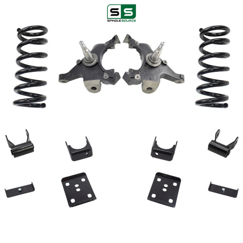 3/5 Spindle Coil Drop Lowering Kit 95-99 Chevy Tahoe 95-97 GMC Yukon 2WD 5.7L V8