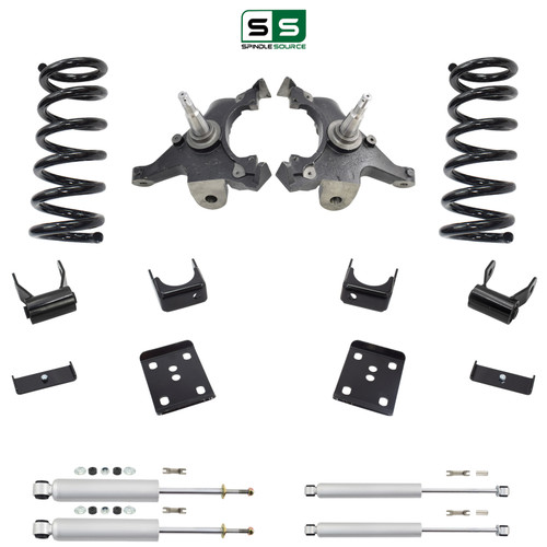 3/5 Spindle Coil Drop Kit 95-99 Chevy Tahoe 95-97 GMC Yukon 2-Door 2WD V8 Shocks