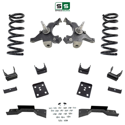 3/5 Spindle Coil Drop Kit 95-99 Tahoe 95-97 GMC Yukon 2-Door 2WD 5.7L V8 C-Notch