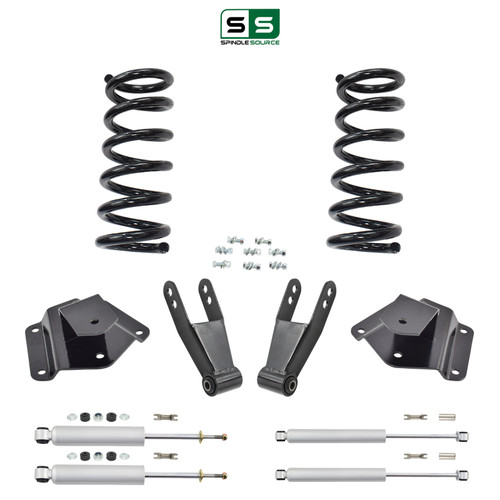 1/3-4 Coil Drop Lowering Kit FOR 95-99 Tahoe GMC Yukon 4-Door 2WD 5.7L V8 Shocks