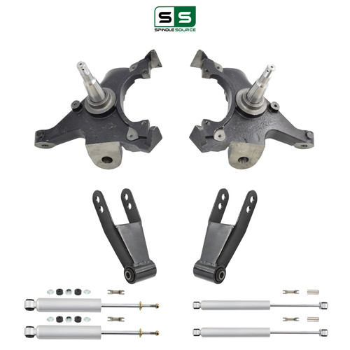 2/1-2 Spindle Lowering Kit 95-99 Chevy Tahoe GMC Yukon 4-Door 2WD 5.7L V8 Shocks