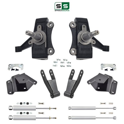 2/3-4 NTW Spindle Drop Kit 95-99 Chevy Tahoe GMC Yukon 4-Door 2WD 5.7L V8 Shocks