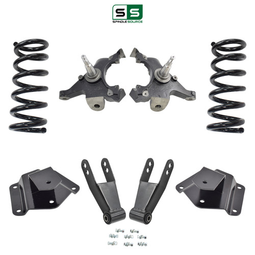 3/3-4 Spindle Coil Drop Lowering Kit 95-99 Chevy Tahoe Yukon 4-Door 2WD 5.7L V8
