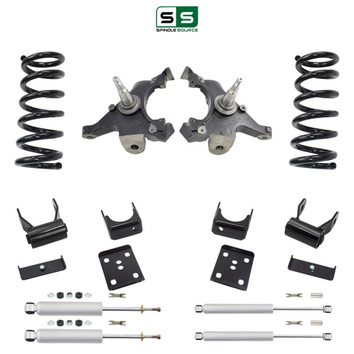 4/5 Spindle Coil Drop Kit 95-99 Chevy Tahoe GMC Yukon 4-Door 2WD 5.7L V8 Shocks