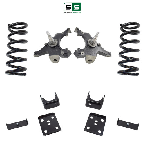 4/6 Spindle Coil Lowering Kit FOR 95-99 Chevy Tahoe GMC Yukon 4-Door 2WD 5.7L V8