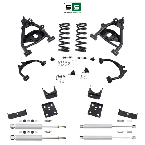 4/6 Control Arm Coil Lowering Kit FOR 95-99 Tahoe GMC Yukon 4-Door 2WD V8 Shocks