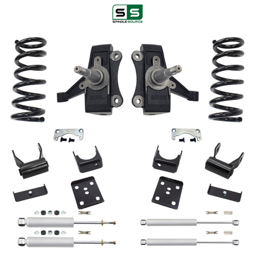5/5 NTW Spindle Coil Lowering Kit FOR 95-99 Tahoe GMC Yukon 4-Door 2WD V8 Shocks
