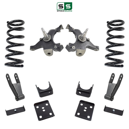 5/7-8 Spindle Coil Drop Lowering Kit 95-99 Chevy Tahoe Yukon 4-Door 2WD 5.7L V8