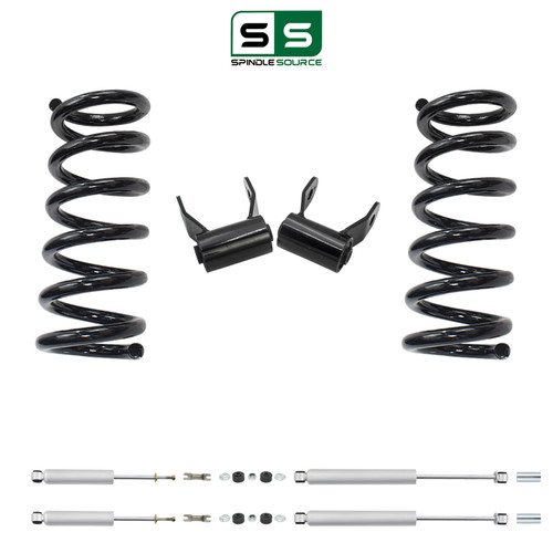 1/2 Lowering Kit for 1998-2009 Ford Ranger 2WD - SPR D/E - Coils / Shackles with front and rear shoc