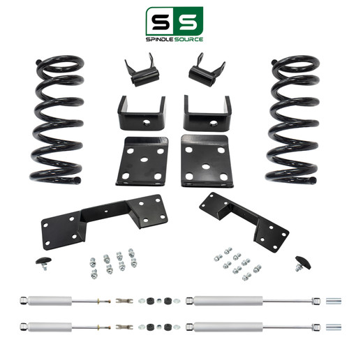 3/6 Lowering Kit for 1998-2009 Mazda B-Series 2WD SPR D/E - Coils / Flip Kit / Shackles / Shocks / C