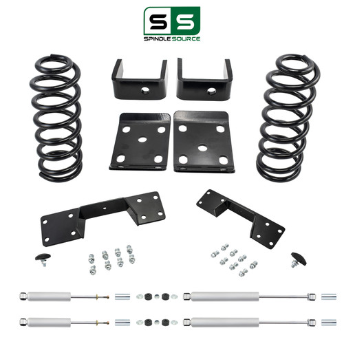 3/5 Lowering Kit for 1994-1997 Mazda B3000 / B4000 2WD V6 - Coils / Flip Kit / Shocks / C-Notch
