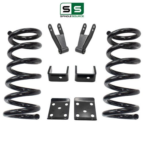 2/3-4 Lowering Kit for 1998-2009 Mazda B-Series 2WD SPR 2/A/C/J - Coils / Flip Kit / Shackles