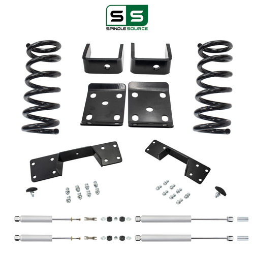 3/5 Lowering Kit for 1998-2009 Mazda B-Series 2WD SPR D/E - Coils / Flip Kit / Shocks / C-Notch