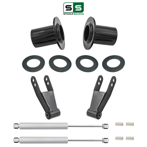 2-3/2 Lowering Kit for 2019-2026 Chevrolet Silverado / GMC Sierra 1500 2WD - Coil Relocators with Re