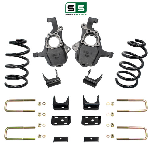 4/6 Lowering Kit for 2019-2026 Chevrolet Silverado / GMC Sierra 1500 4WD V8 - Spindles + Coils